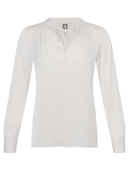 Anne Klein Tops - ANNE KLEIN - XS Women’s White Tie-Neck Long Sleeve Top